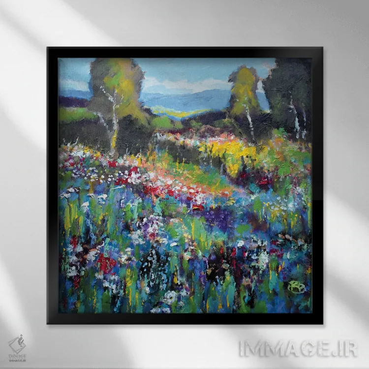 تابلو دکوراتیو بالای چراگاه اثر کیپ دکر - نمای قابدار مشکی