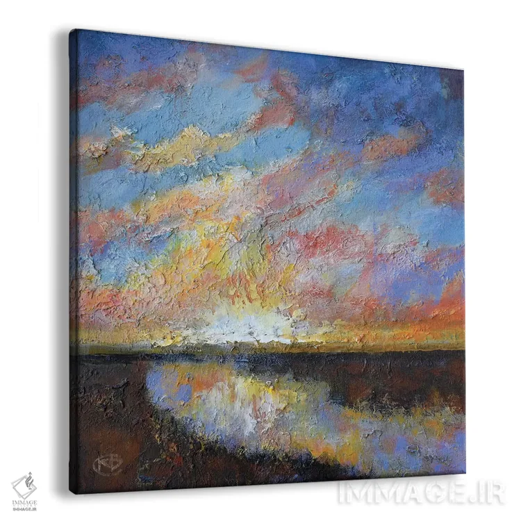 تابلو دکوراتیو طلوع رودخانه اثر کیپ دکر - نمای پرسپکتیو محصول