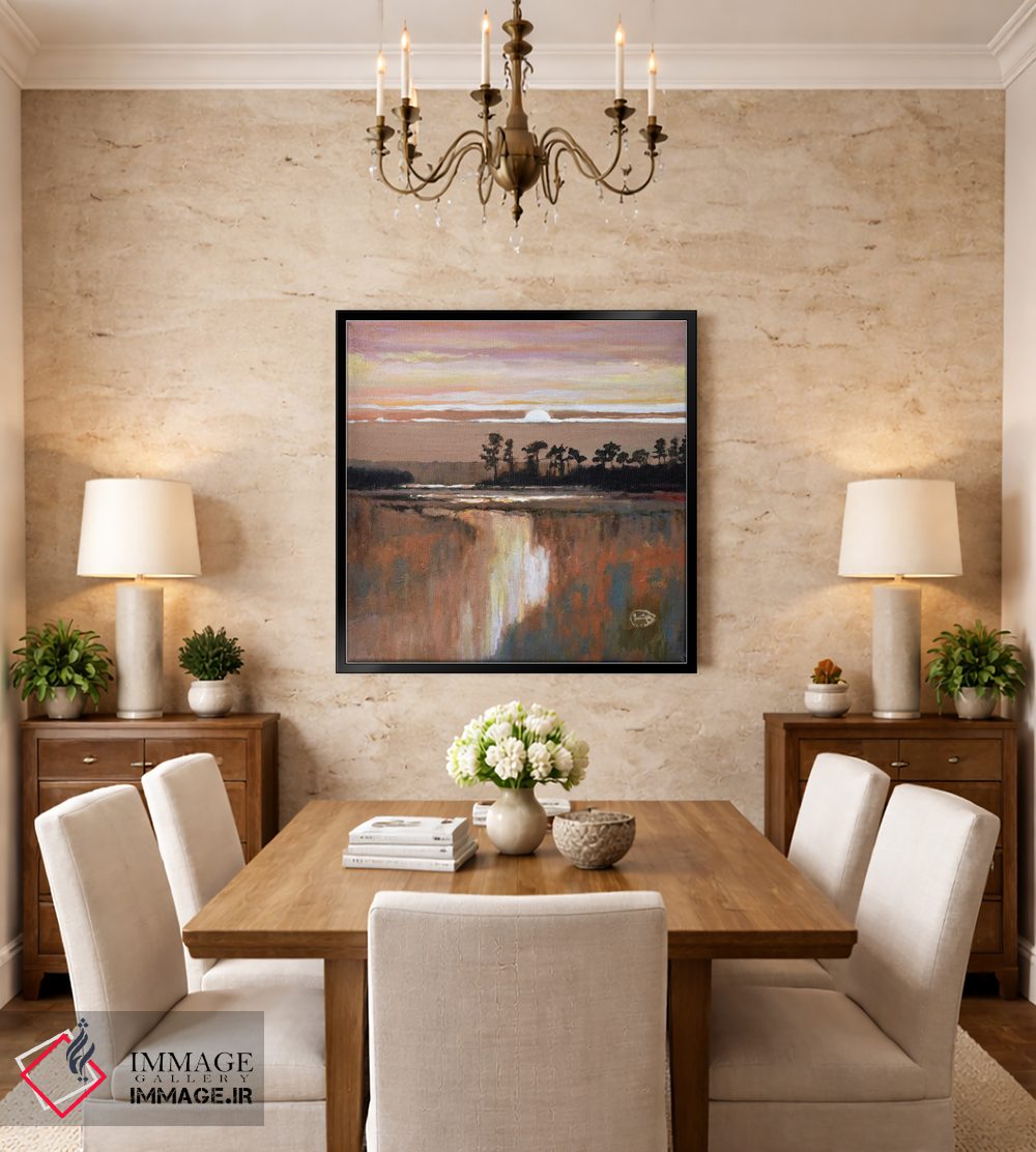 تابلو دکوراتیو طلوع ماه در نواحی پایین دست اثر کیپ دکر - D3B