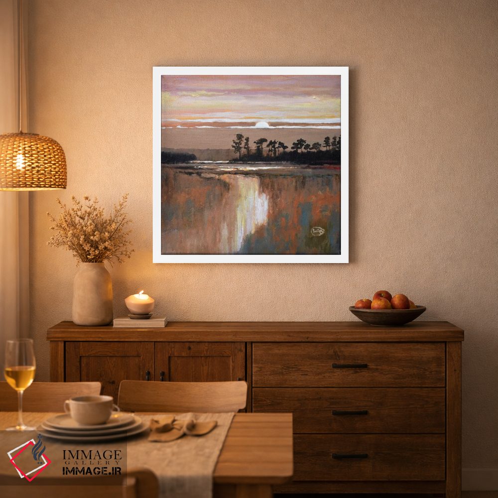 تابلو دکوراتیو طلوع ماه در نواحی پایین دست اثر کیپ دکر - D2W