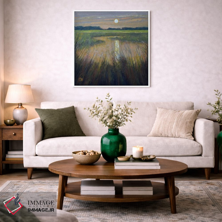 تابلو دکوراتیو ماه بالای مرداب اثر کیپ دکر - D1W