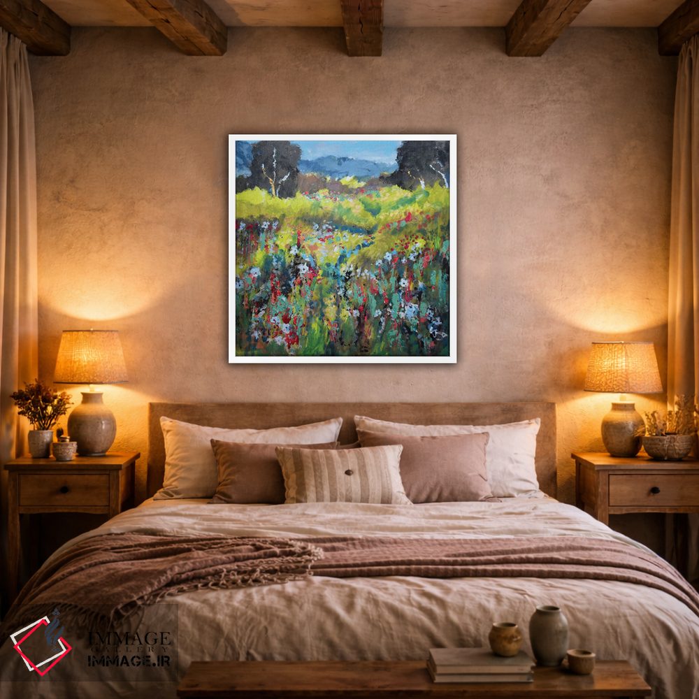 تابلو دکوراتیو مزرعه سبز زرد اثر کیپ دکر - D3W