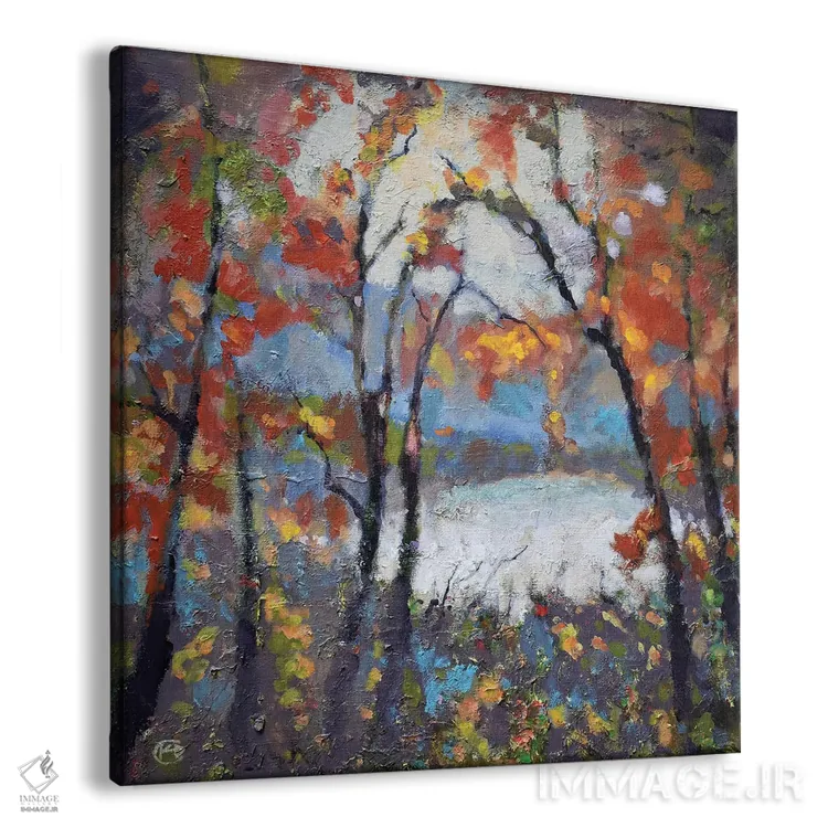 تابلو دکوراتیو میان درختان اثر کیپ دکر - نمای پرسپکتیو محصول