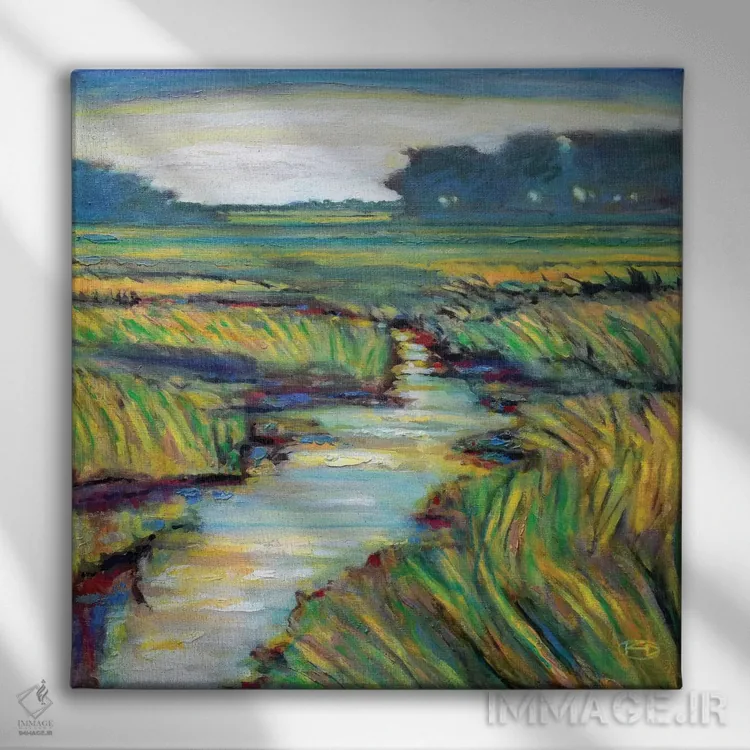 تابلو دکوراتیو جویبار جزر و مدی اثر کیپ دکر - نمای روبهرو روی دیوار