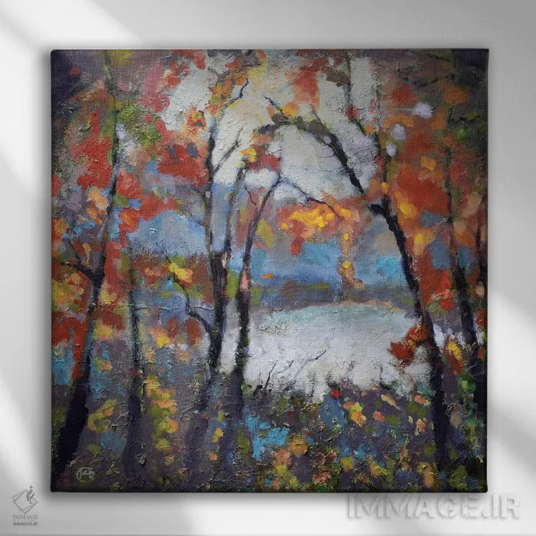 تابلو دکوراتیو میان درختان اثر کیپ دکر - نمای روبهرو روی دیوار