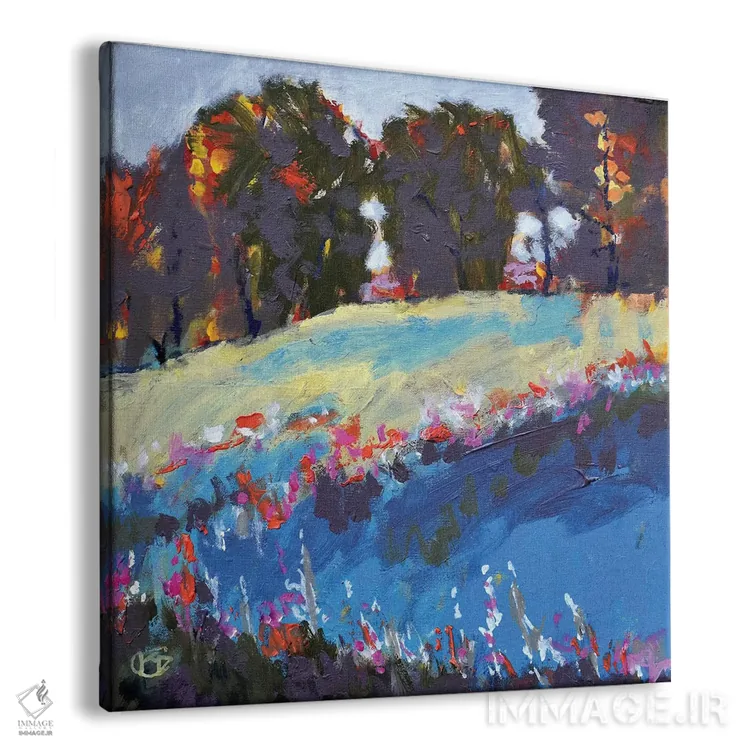 تابلو دکوراتیو درختان روی تپه اثر کیپ دکر - نمای پرسپکتیو محصول