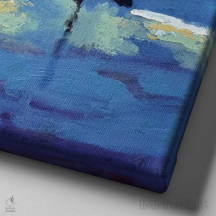 تابلو دکوراتیو آرامش صبحگاهی اثر کیپ دکر - نمای نزدیک بافت بوم