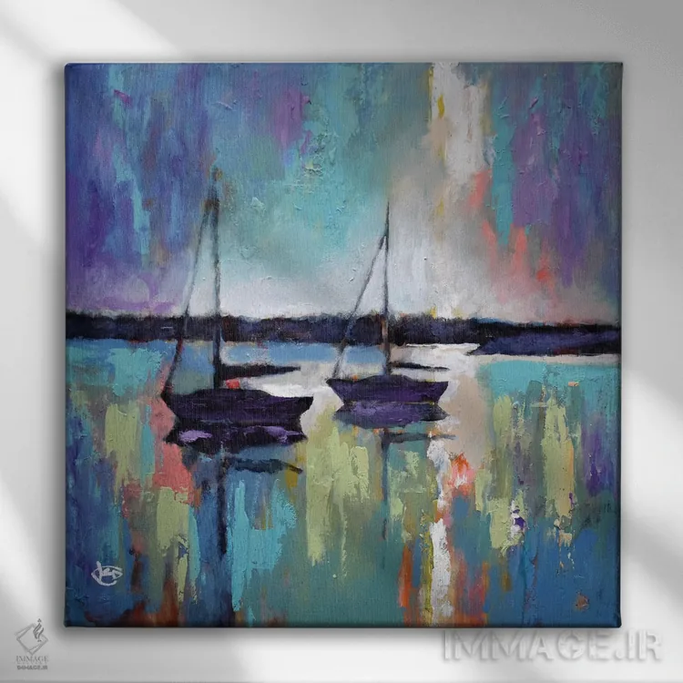 تابلو دکوراتیو نور در حال عبور از ابرها اثر کیپ دکر - نمای روبهرو روی دیوار