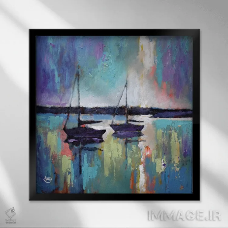 تابلو دکوراتیو نور در حال عبور از ابرها اثر کیپ دکر - نمای قابدار مشکی