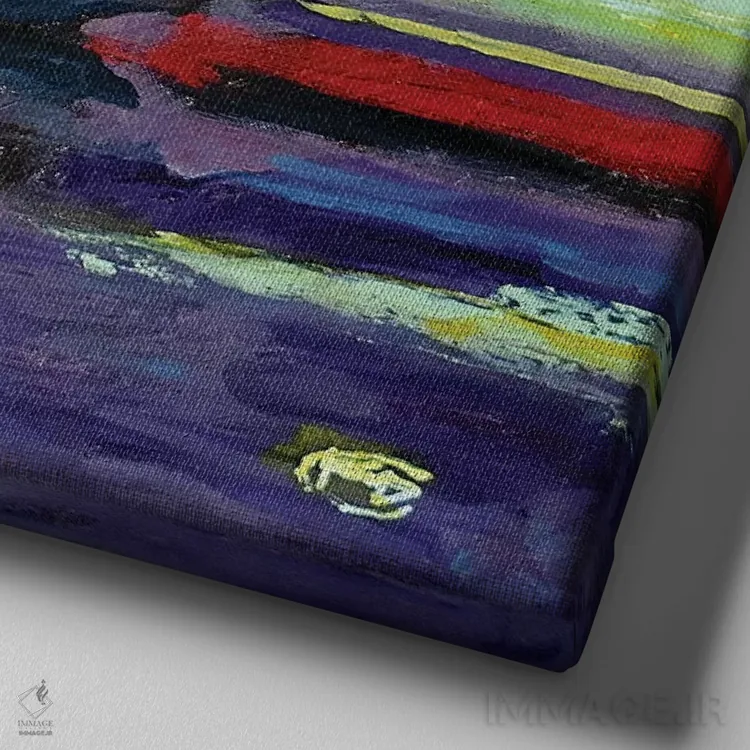 تابلو دکوراتیو بازگشت به خانه II اثر کیپ دکر - نمای نزدیک بافت بوم