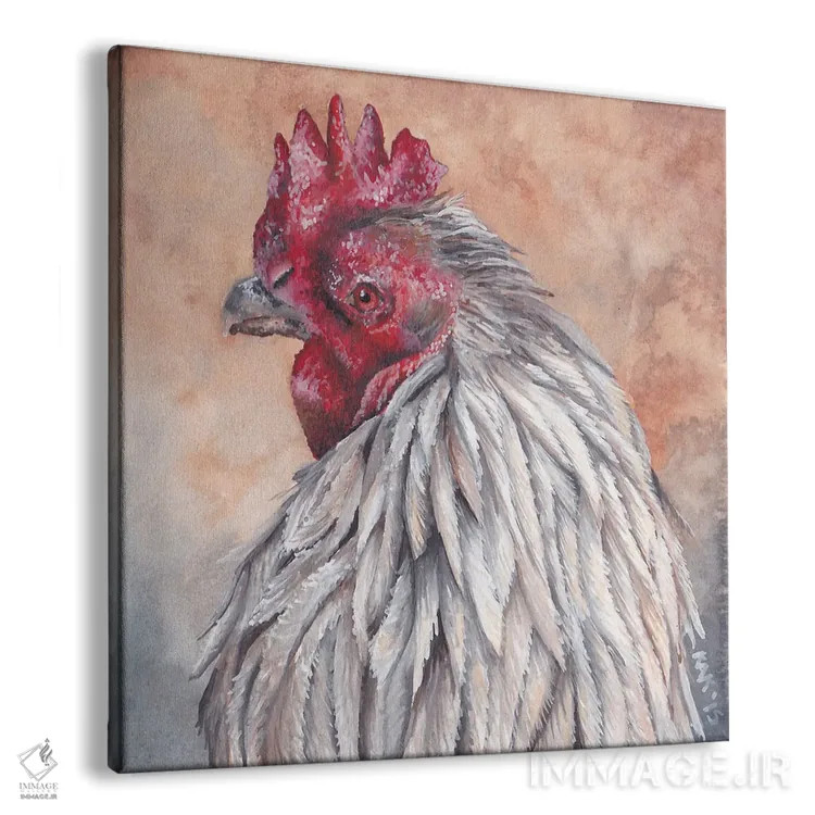 تابلو دکوراتیو خروس اثر هنر و طراحی KAK - نمای پرسپکتیو محصول