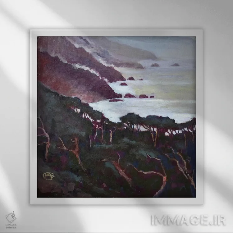 تابلو دکوراتیو بیگ سور اثر کیپ دکر - نمای قابدار سفید