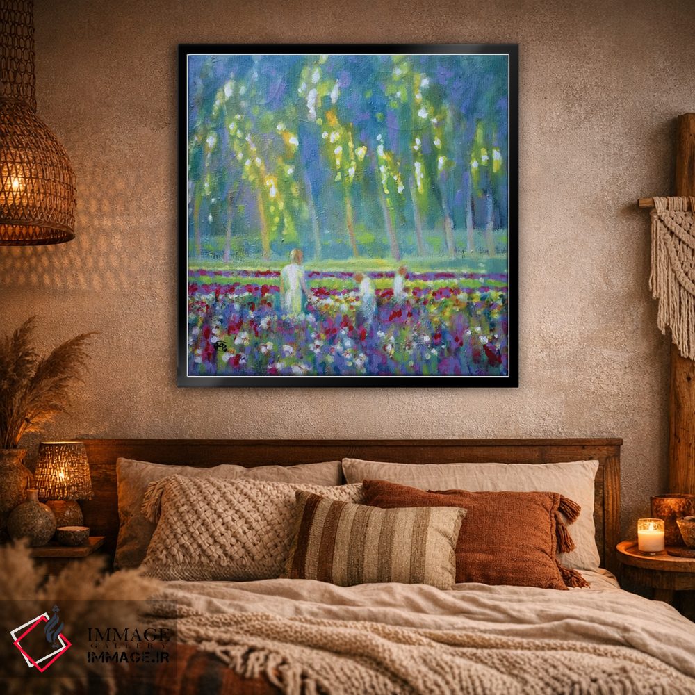 تابلو دکوراتیو سه خواهر با گل اثر کیپ دکر - D1B