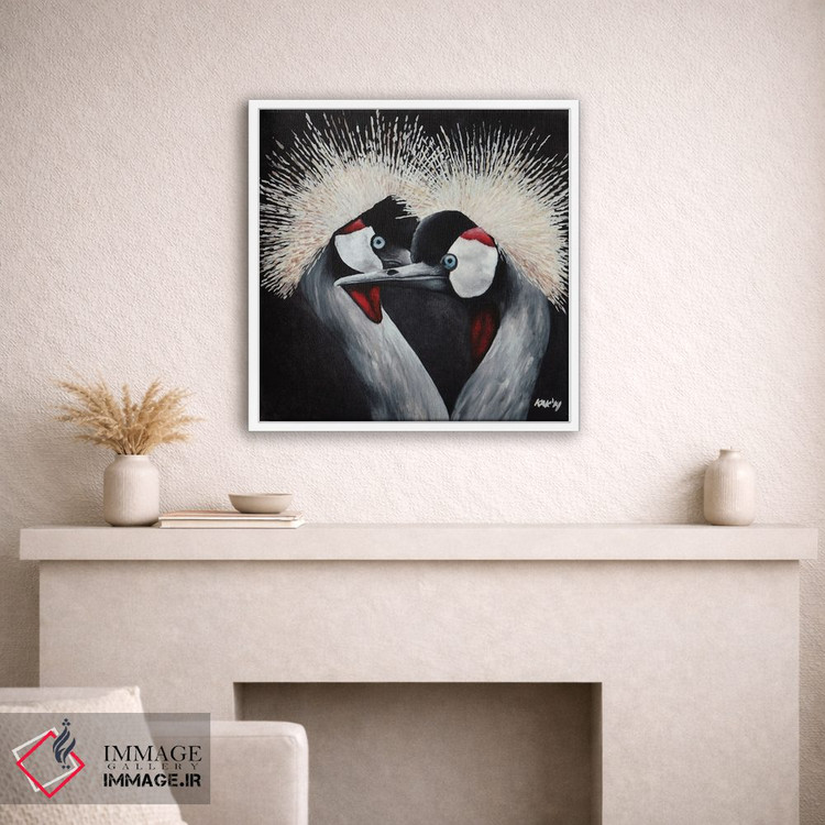 تابلو دکوراتیو درنای تاج دار اثر هنر و طراحی KAK - D1W