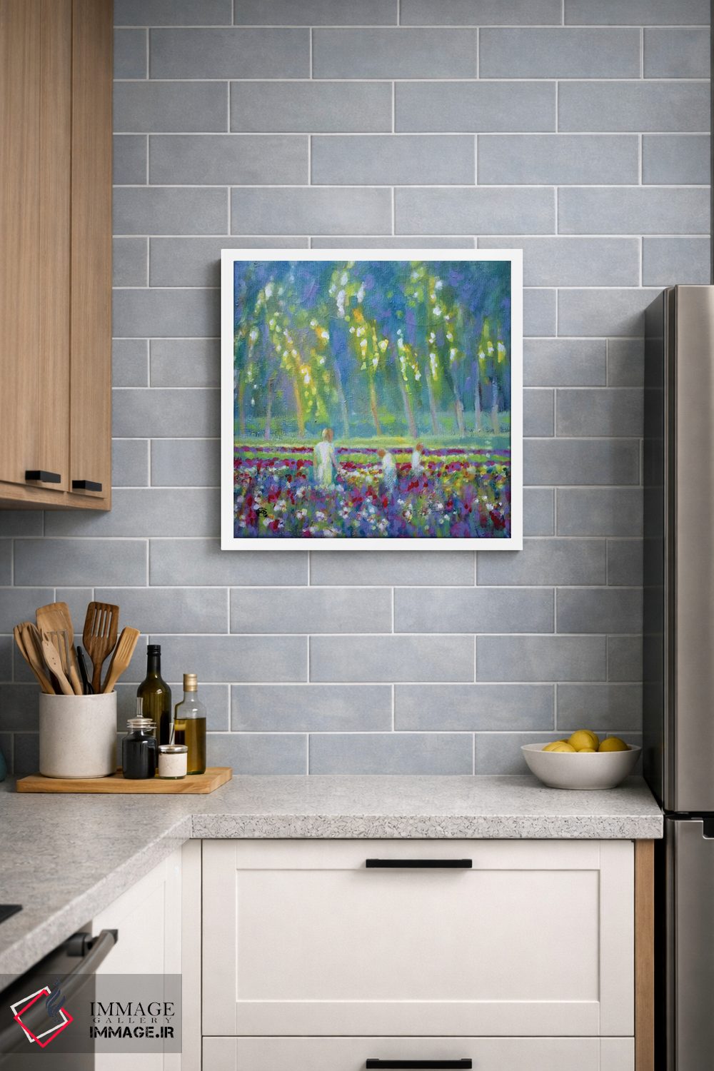 تابلو دکوراتیو سه خواهر با گل اثر کیپ دکر - D3W