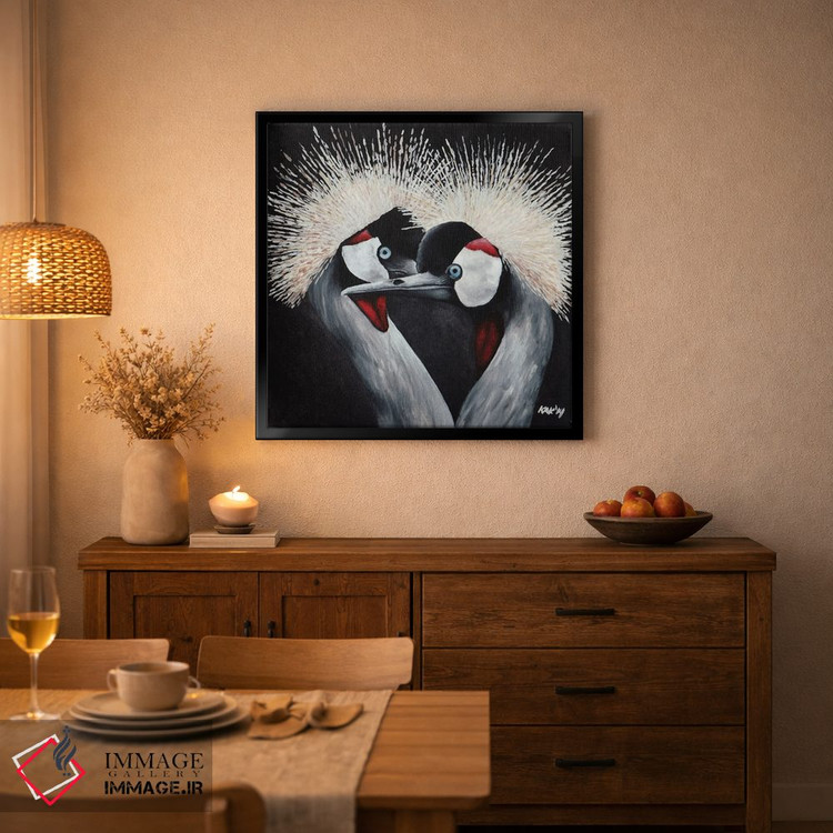 تابلو دکوراتیو درنای تاج دار اثر هنر و طراحی KAK - D4B