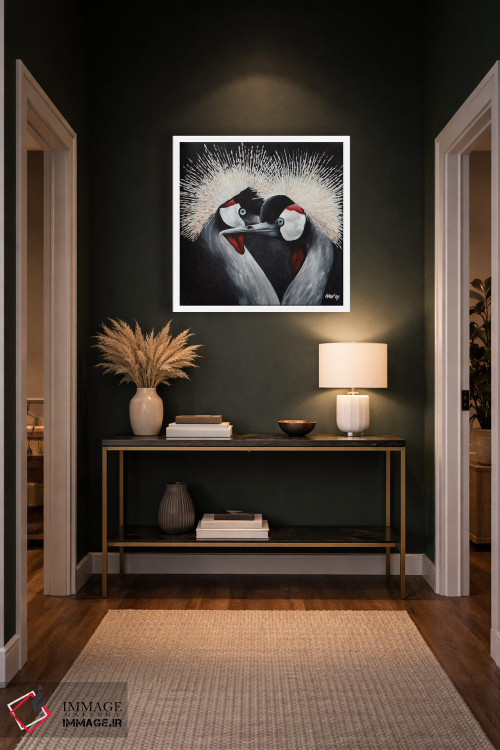 تابلو دکوراتیو درنای تاج دار اثر هنر و طراحی KAK - D5W