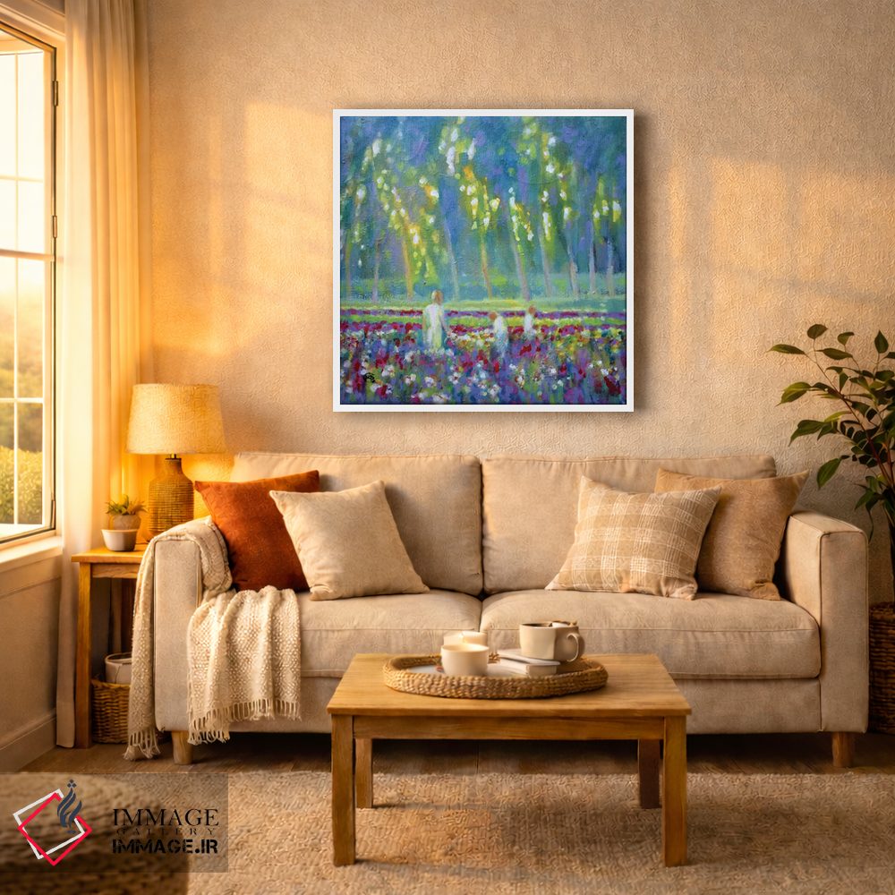 تابلو دکوراتیو سه خواهر با گل اثر کیپ دکر - D5W