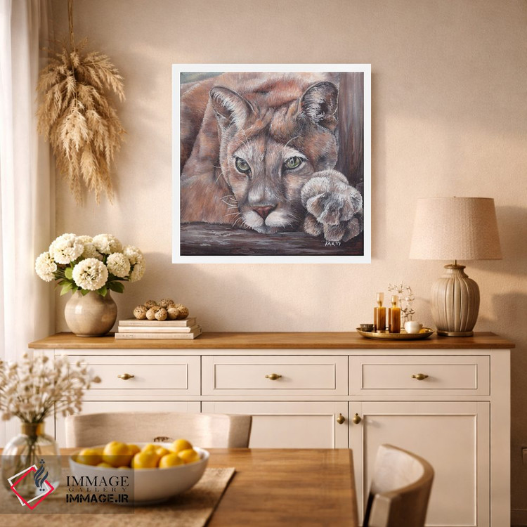 تابلو دکوراتیو یوزپلنگ کوهستان اثر هنر و طراحی KAK - D1W
