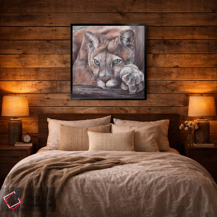 تابلو دکوراتیو یوزپلنگ کوهستان اثر هنر و طراحی KAK - D3B