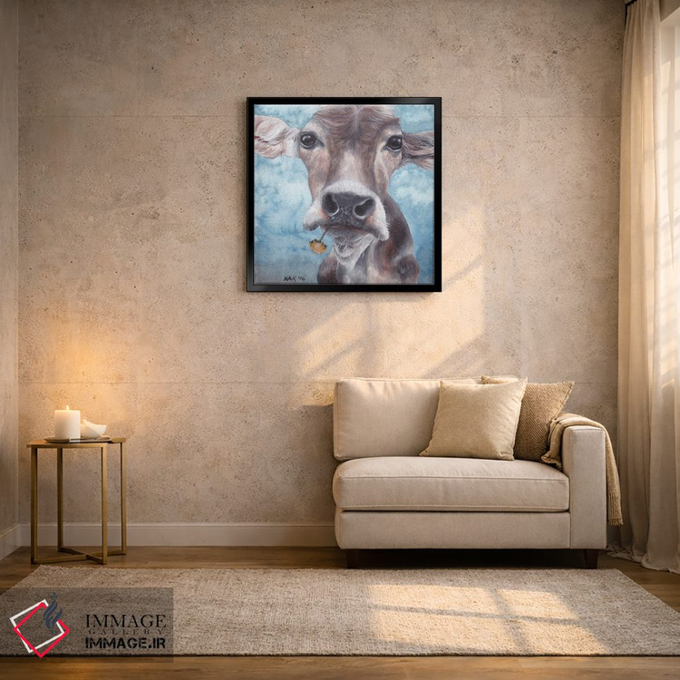 تابلو مدرن گاو I اثر هنر و طراحی KAK - D3B