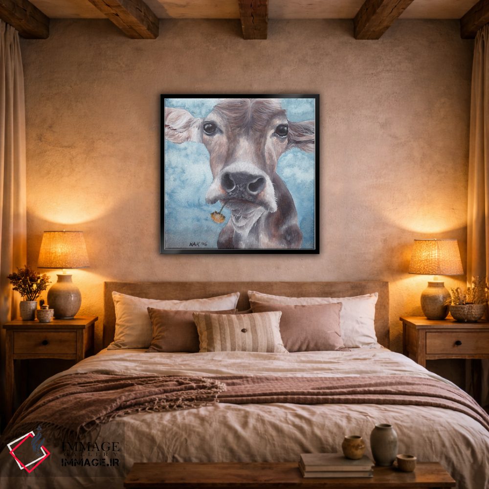 تابلو مدرن گاو I اثر هنر و طراحی KAK - D4B