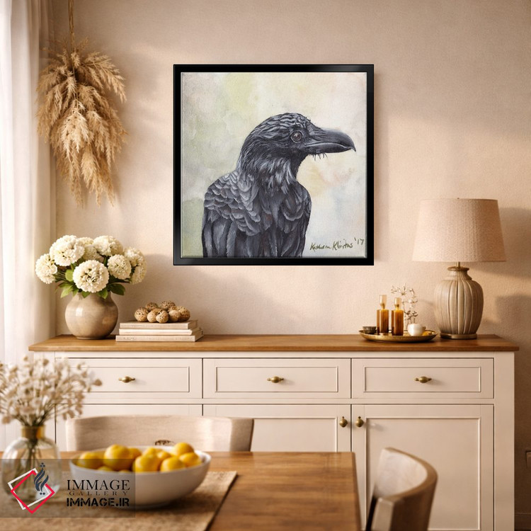 تابلو دکوراتیو کلاغ اثر هنر و طراحی KAK - D1B