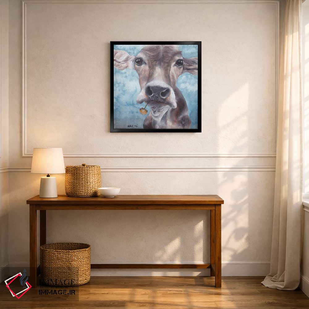 تابلو مدرن گاو I اثر هنر و طراحی KAK - D6B