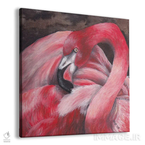 تابلو دکوراتیو فلامینگو I اثر هنر و طراحی KAK - نمای پرسپکتیو محصول