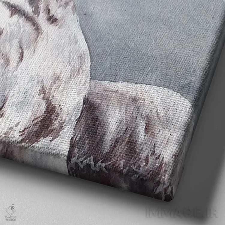 تابلو دکوراتیو شاهین اثر هنر و طراحی KAK - نمای نزدیک بافت بوم