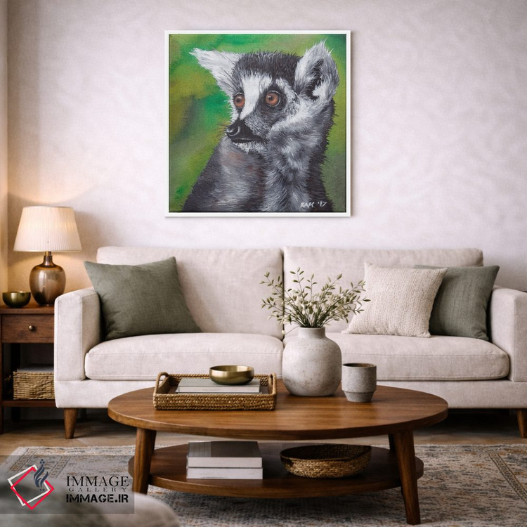 تابلو دکوراتیو لمور اثر هنر و طراحی KAK - D2W