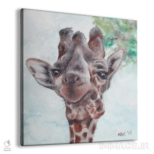 تابلو دکوراتیو زرافه اثر هنر و طراحی KAK - نمای پرسپکتیو محصول