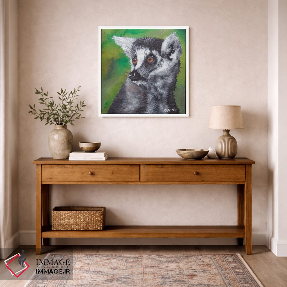 تابلو دکوراتیو لمور اثر هنر و طراحی KAK - D4W