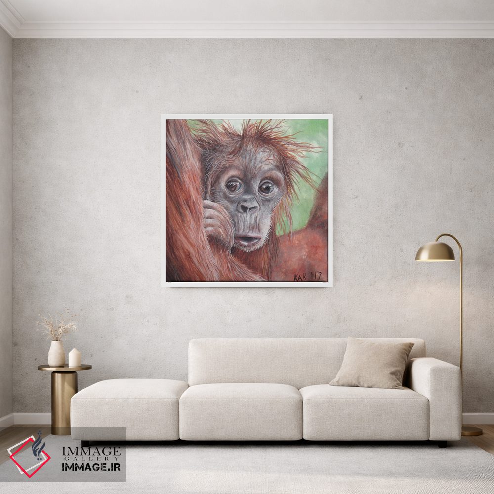 تابلو دکوراتیو اورانگوتان بچه اثر هنر و طراحی KAK - D1W