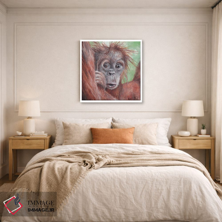 تابلو دکوراتیو اورانگوتان بچه اثر هنر و طراحی KAK - D4W