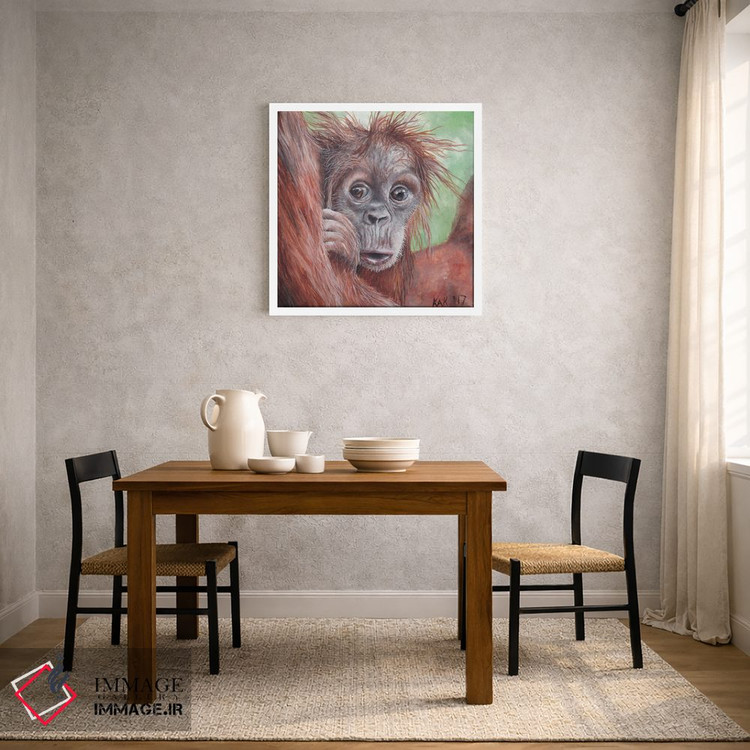 تابلو دکوراتیو اورانگوتان بچه اثر هنر و طراحی KAK - D2W