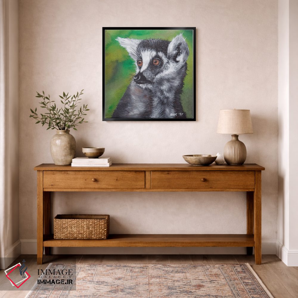 تابلو دکوراتیو لمور اثر هنر و طراحی KAK - D6B