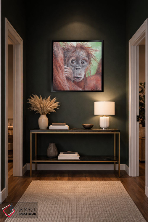 تابلو دکوراتیو اورانگوتان بچه اثر هنر و طراحی KAK - D5B