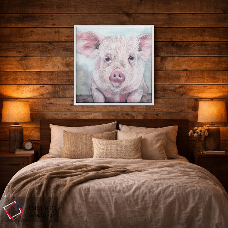 تابلو دکوراتیو خوک I اثر هنر و طراحی KAK - D1W