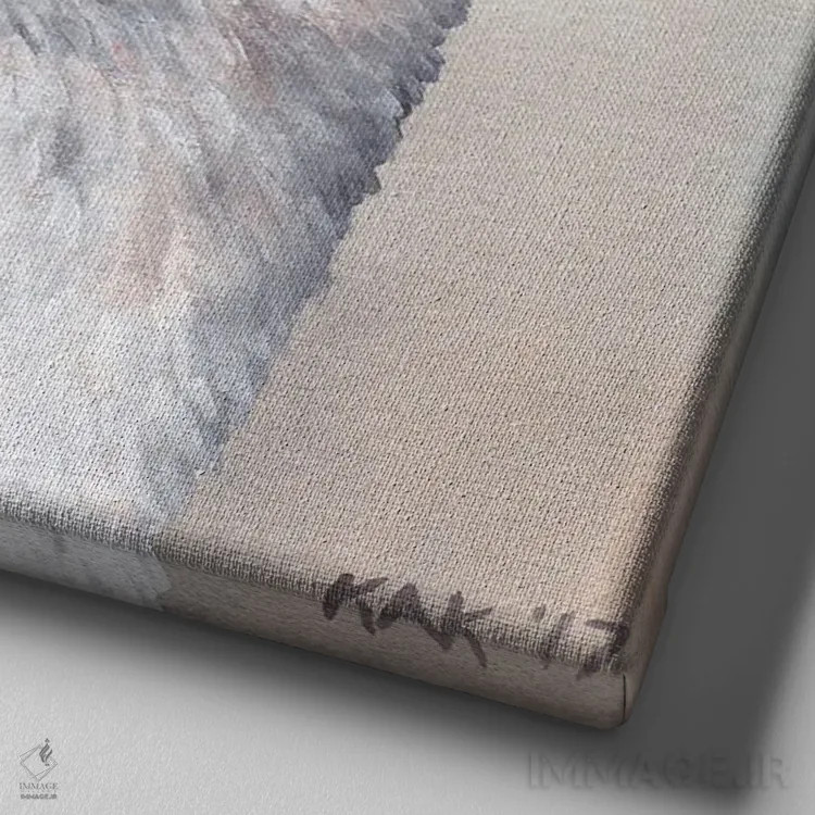تابلو دکوراتیو درنای سند هیل اثر هنر و طراحی KAK - نمای نزدیک بافت بوم