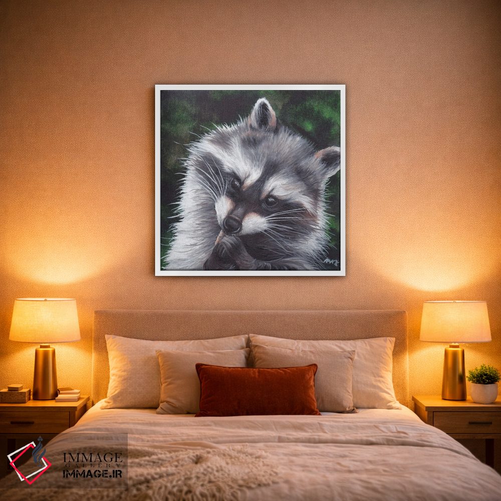 تابلو دکوراتیو راکون اثر هنر و طراحی KAK - D1W