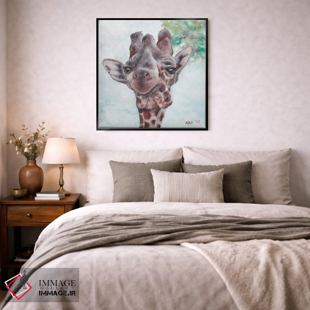 تابلو دکوراتیو زرافه اثر هنر و طراحی KAK - D3B