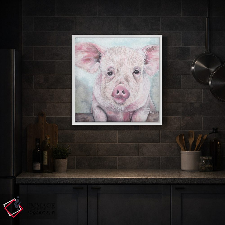 تابلو دکوراتیو خوک I اثر هنر و طراحی KAK - D2W