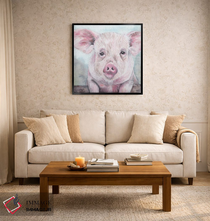تابلو دکوراتیو خوک I اثر هنر و طراحی KAK - D4B