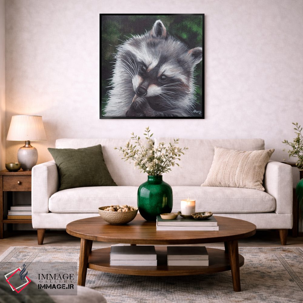 تابلو دکوراتیو راکون اثر هنر و طراحی KAK - D3B