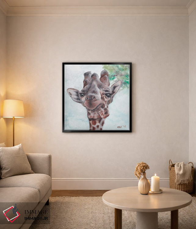 تابلو دکوراتیو زرافه اثر هنر و طراحی KAK - D4B