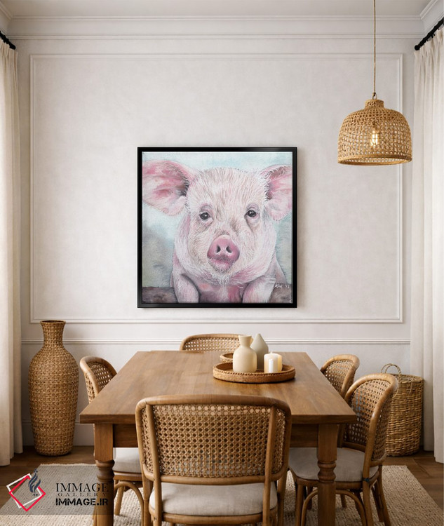 تابلو دکوراتیو خوک I اثر هنر و طراحی KAK - D6B