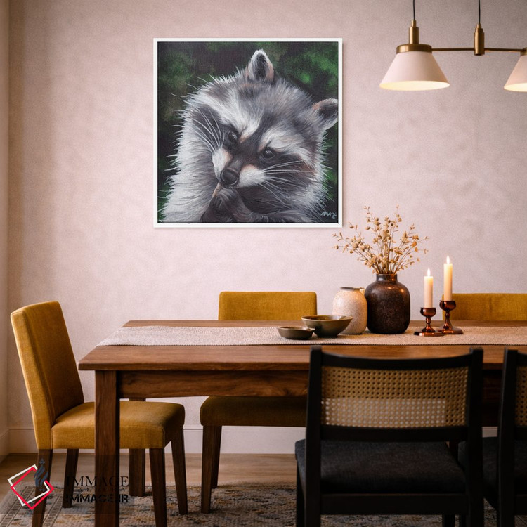 تابلو دکوراتیو راکون اثر هنر و طراحی KAK - D4W