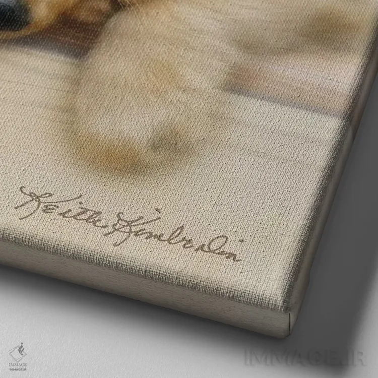 تابلو دکوراتیو دوستان خواب نیمروزی اثر کیت کیمبرلین - نمای نزدیک بافت بوم