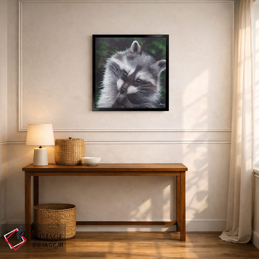 تابلو دکوراتیو راکون اثر هنر و طراحی KAK - D6B